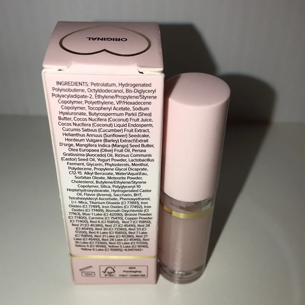 Too Faced Pillow Balm Shade Original - Lip Treatment MINI 0.04oz NEW